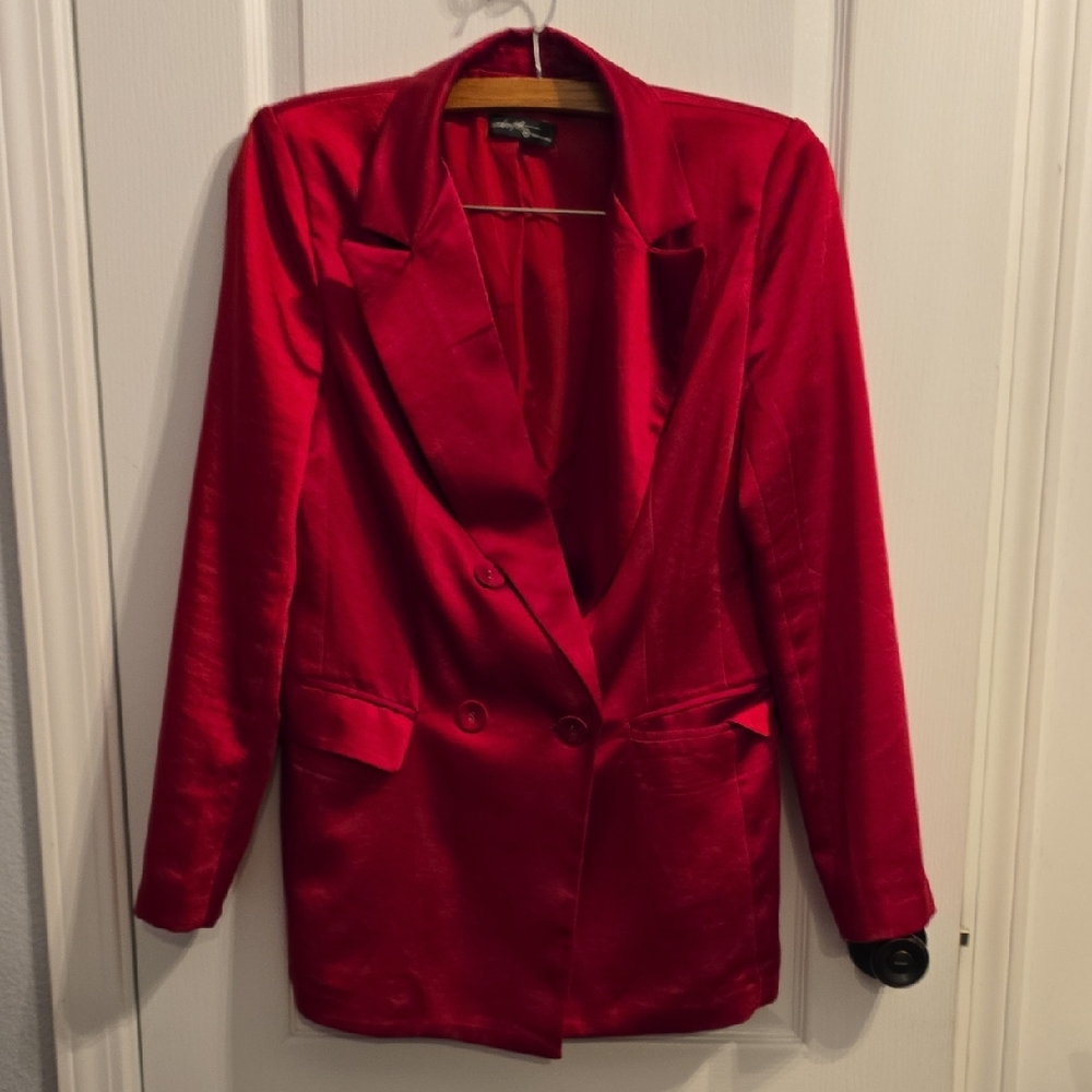Elegant Red Women's Blazer